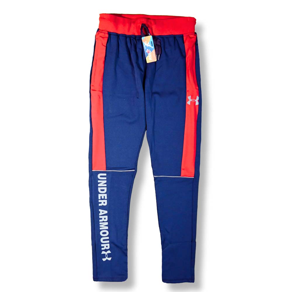 Men Under Armour Blue and Red Track Pants wild shopper